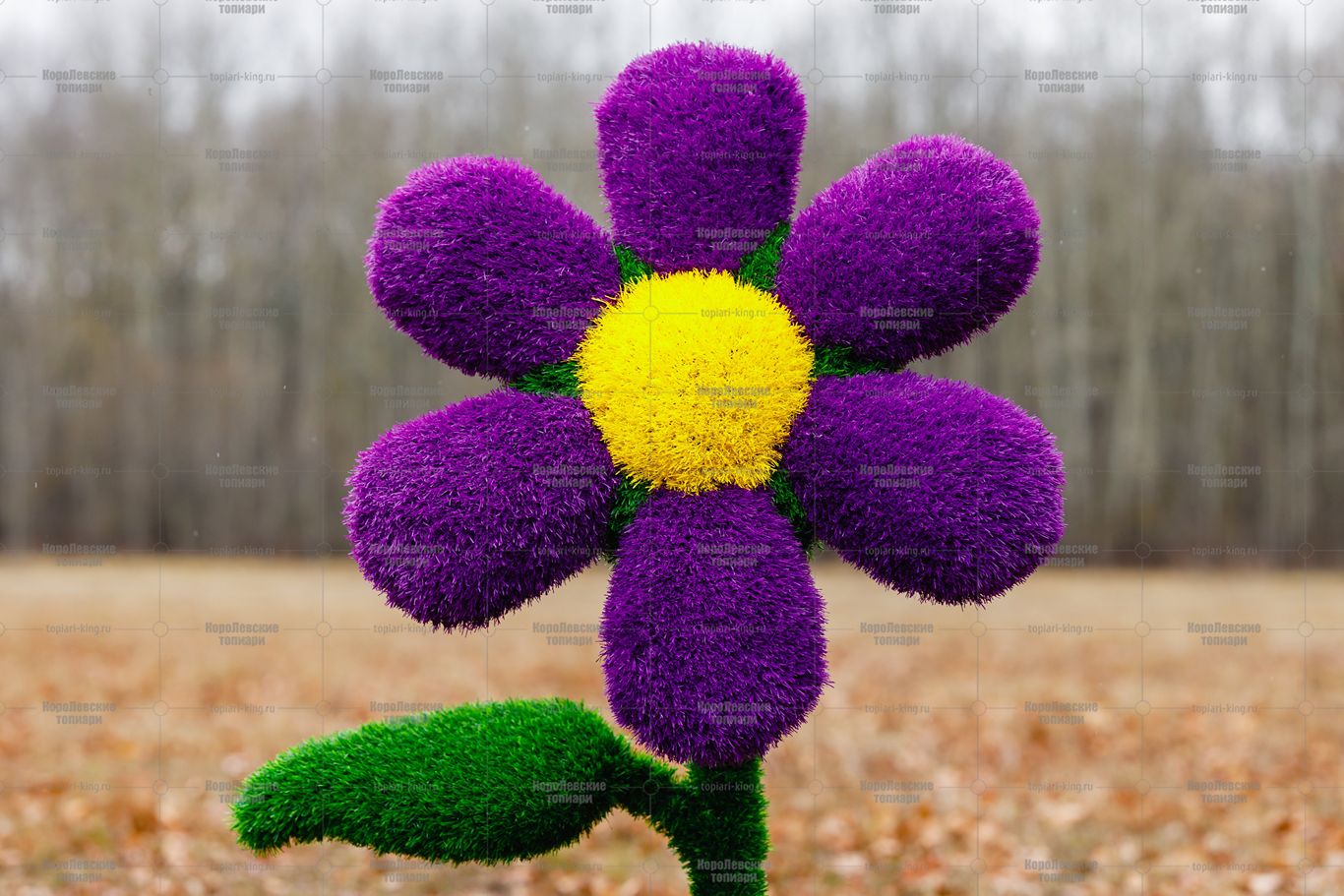 Топиари композиция цветы, 4 шт, h=109 см - газон Eco + Deluxe Топиари композиция цветы, 4 шт, h=109 см - газон Eco + Deluxe