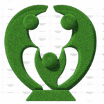 Топиари стела, семья в кругу своих - газон Есо