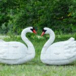Топиари композиция лебеди белые Мони - газон Eco