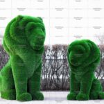 Топиари композиция львы Рикко и Томас - газон Deluxe