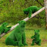 Топиари композиция мишки на дереве. 4 шт. - газон Eco Green