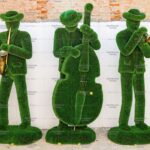 Топиари композиция музыканты звезды - Декстер, Ли, Оскар - газон Deluxe