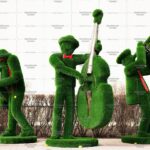 Топиари композиция музыканты звезды - Дэвис, Витуш, Гаррет - газон Deluxe