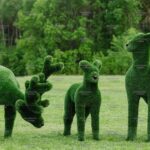 Топиари композиция олени, семья Гаричевич - 3 шт - газон Deluxe