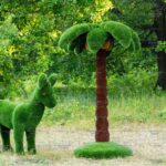 Топиари композиция ослик под пальмой - газон Deluxe