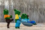 Топиари композиция бригада Хрю, модель 1 - газон Eco