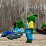 Топиари композиция бригада Хрю, модель 1 - газон Eco