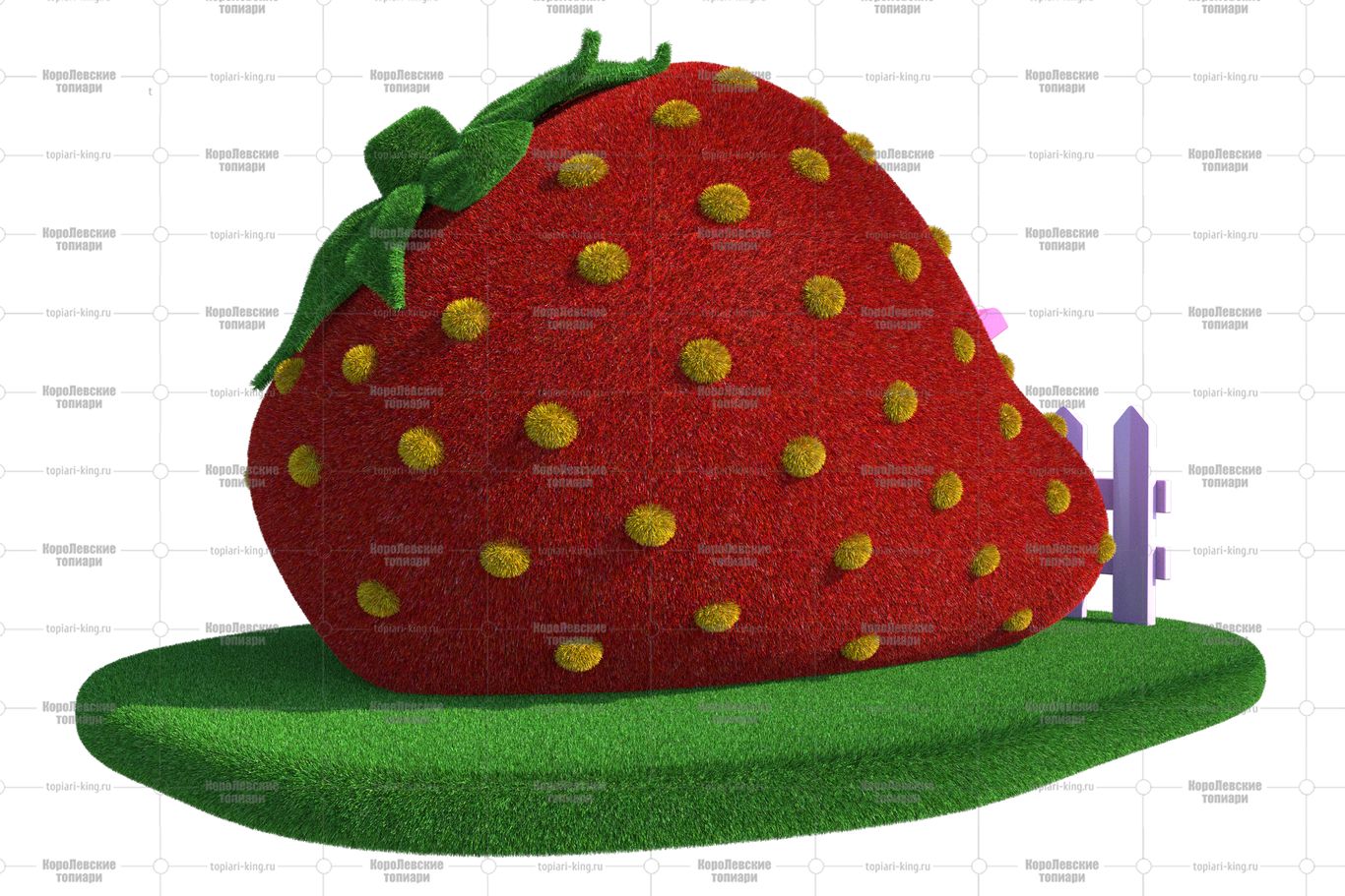 Топиари домик-клубничка - газон Eco Топиари домик-клубничка - газон Eco