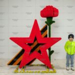 Топиари звезда Победы, h=220 см - газон Eco