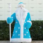 Топиари дед Мороз с посохом - газон Eco