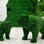 Топиари композиция медведи Зола - газон и Стик - газон Eco
