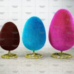 Топиари композиция яйца пасхальные - газон Eco