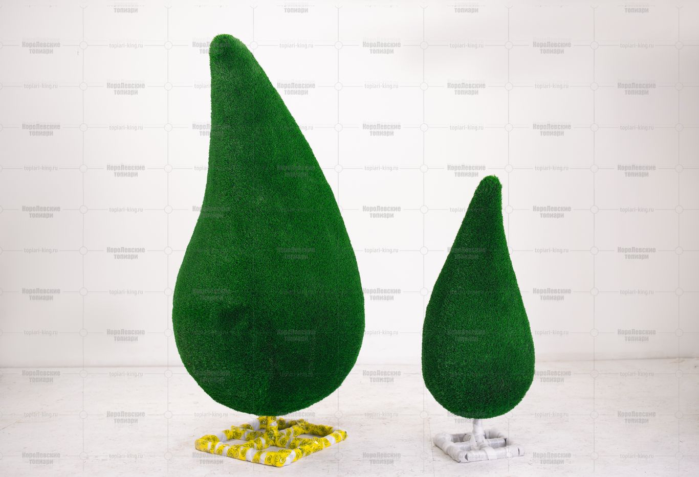 Топиари композиция капли 2шт - газон Deluxe Green Топиари композиция капли 2шт - газон Deluxe Green