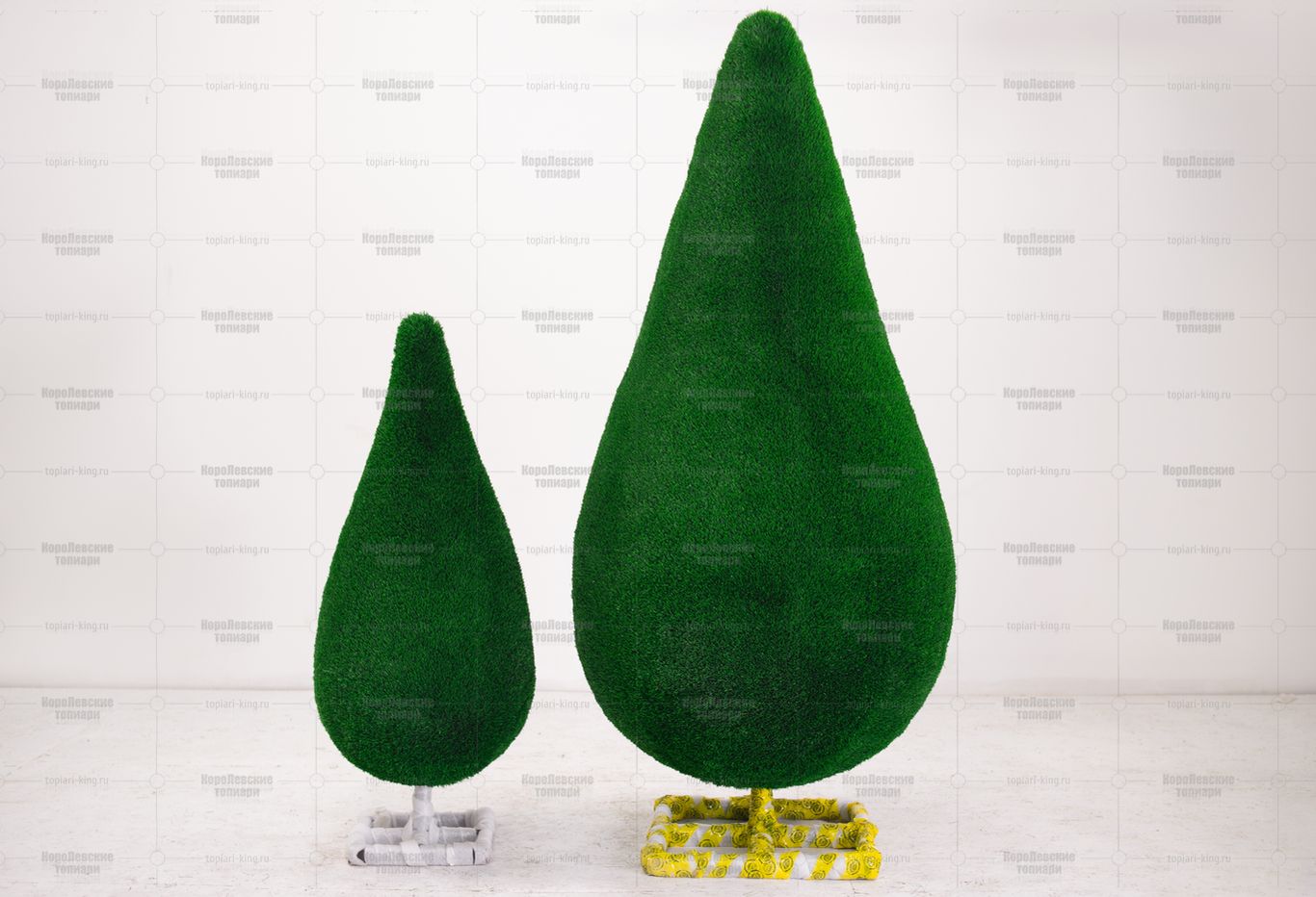 Топиари композиция капли 2шт - газон Deluxe Green Топиари композиция капли 2шт - газон Deluxe Green