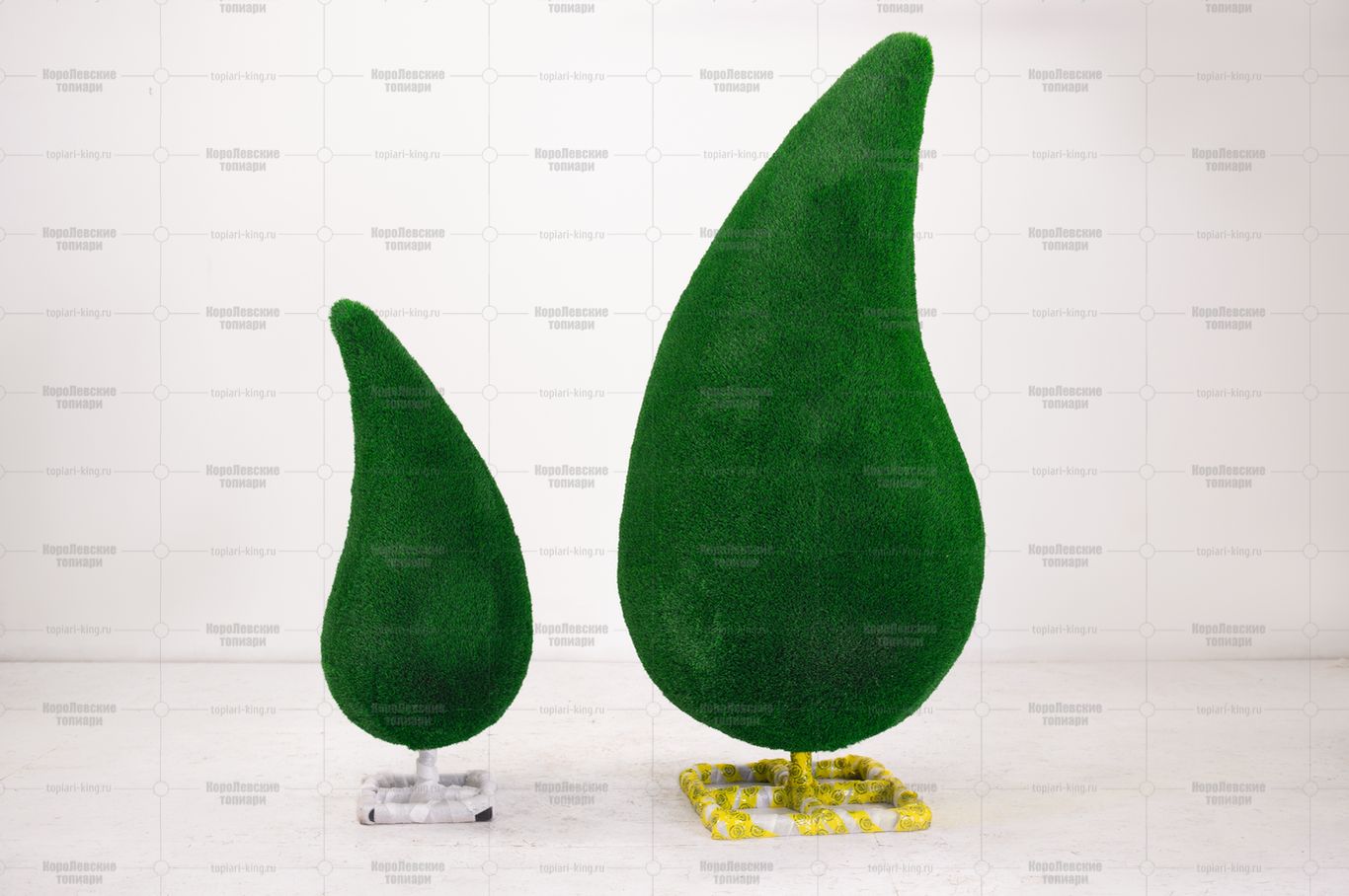 Топиари композиция капли 2шт - газон Deluxe Green Топиари композиция капли 2шт - газон Deluxe Green