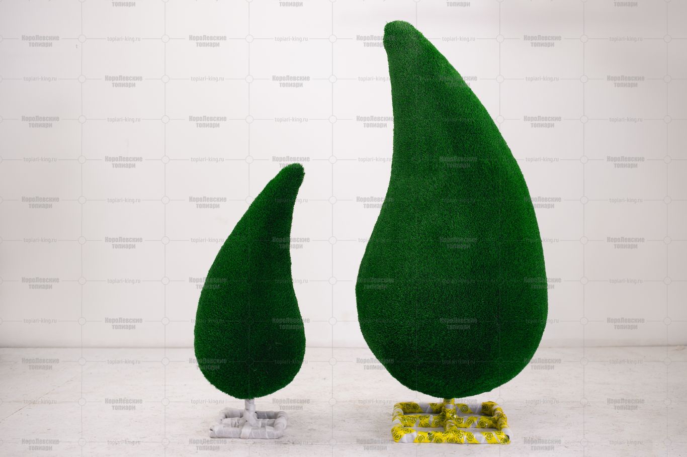 Топиари композиция капли 2шт - газон Deluxe Green Топиари композиция капли 2шт - газон Deluxe Green