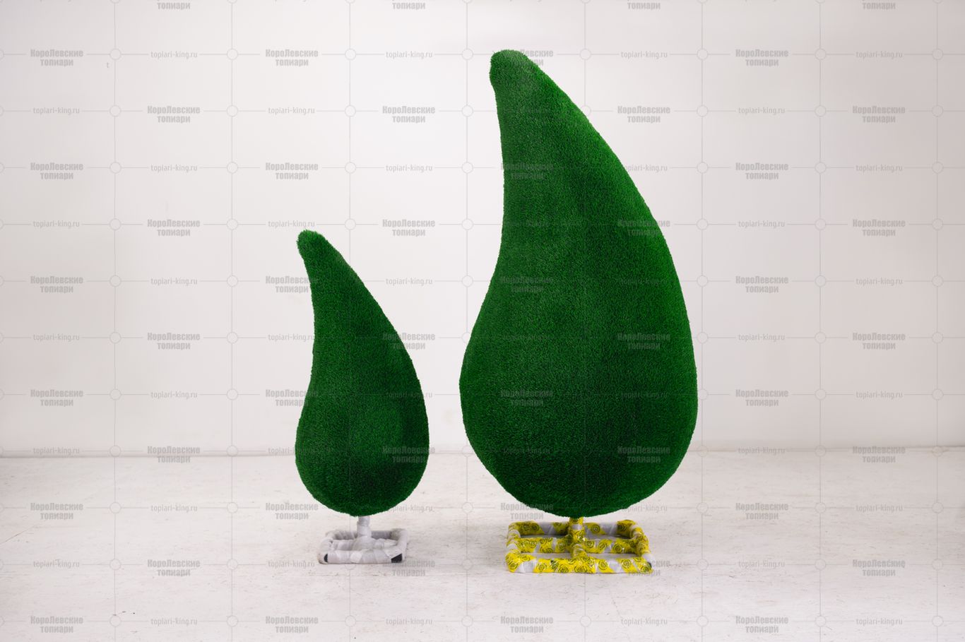 Топиари композиция капли 2шт - газон Deluxe Green Топиари композиция капли 2шт - газон Deluxe Green