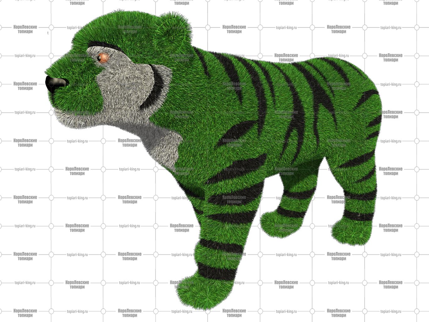 Топиари композиция тигры, h=153 см , h=80 см- газон Есо Топиари композиция тигры, h=153 см , h=80 см- газон Есо