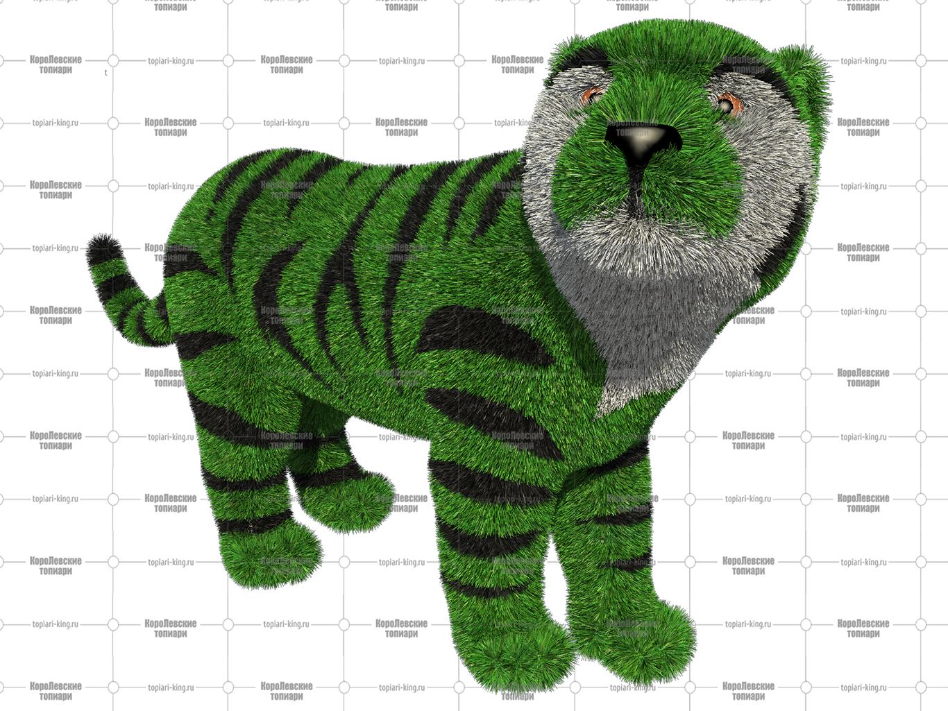 Топиари композиция тигры, h=153 см , h=80 см- газон Есо Топиари композиция тигры, h=153 см , h=80 см- газон Есо