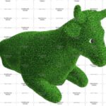 Топиари корова, h=150 см - газон Eco