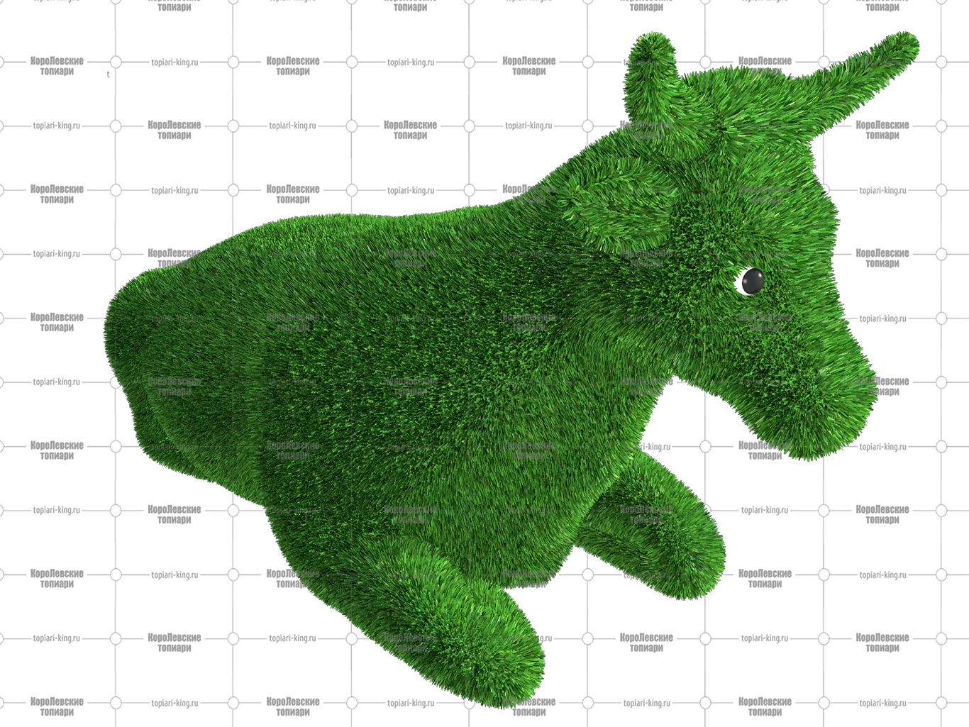 Топиари корова, h=150 см - газон Eco Топиари корова, h=150 см - газон Eco