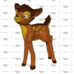 Топиари оленёнок Бемби, h=118 см - газон Есо