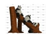 Топиари композиция панды на дереве - газон Есо