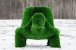 Топиари черепаха с кашпо, Мудрая, h=100 см- газон Deluxe Green