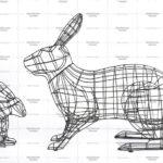 Каркасы для топиари зайцы, мама и малыш