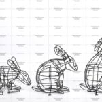 Каркасы для топиари зайцы, семья