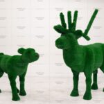 Топиари композиция олени Норди с малышом Томом - гахон Deluxe Green