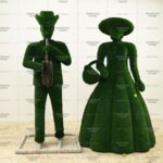 Топиари композиция леди Барбара и музыкант с саксофоном - газон Eco