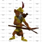 Топиари лис с луком, h=100 см - газон Eco