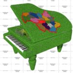 Топиари рояль, карта, h=100 см - газон Eco