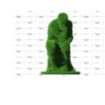 Топиари скульптура Мыслитель, h=200см - газон Есо