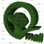 Топиари композиция @mail.ru, h=150 см - газон Eco