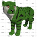 Топиари тигр мама, h=100 см - газон Eco