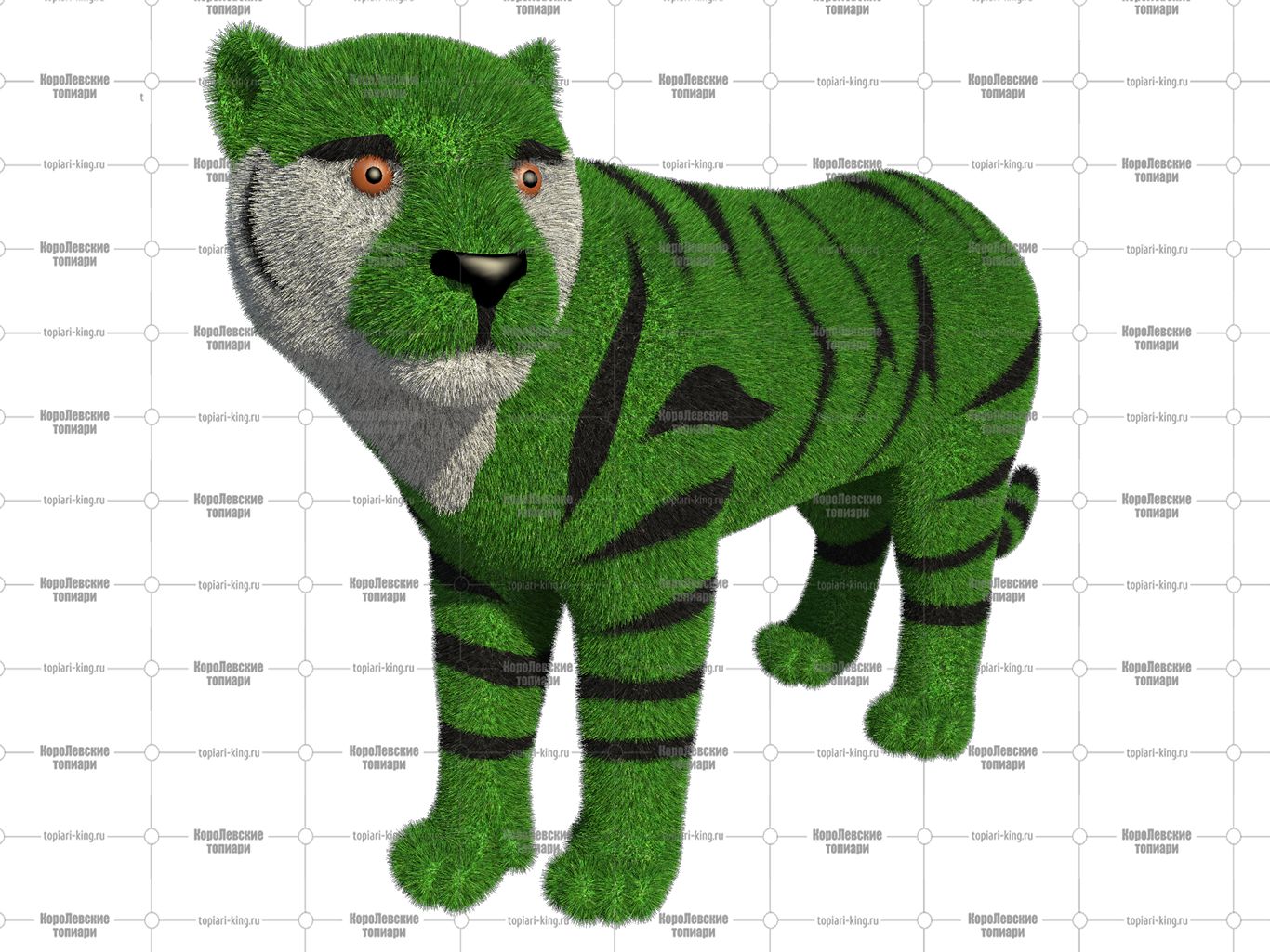 Топиари тигр мама, h=100 см - газон Eco Топиари тигр мама, h=100 см - газон Eco