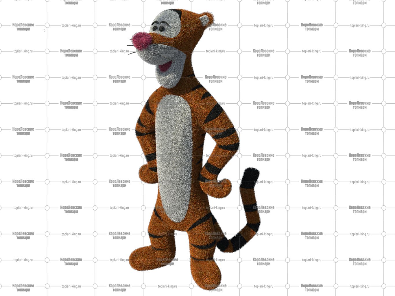 Топиари тигр Дунги , h=100 см- газон Есо Топиари тигр Дунги , h=100 см- газон Есо