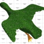 Топиари утка, ширина=100 см - газон Eco