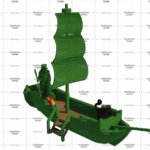 Топиари композиция пиратский корабль - газон Eco