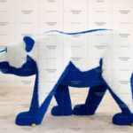 Топиари медведь-логотип Единая Россия - газон Eco