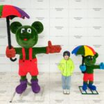 Топиари композиция малыш мышонок Маки и Маки старший - газон Deluxe+Eco