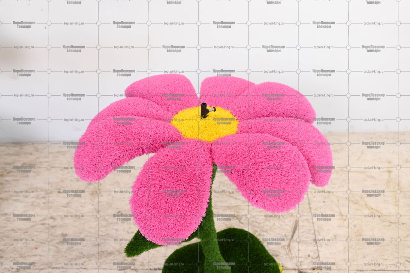 Топиари цветок розовый - газон Eco+Deluxe Топиари цветок розовый - газон Eco+Deluxe