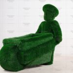 Топиари человек с тележкой - газон Deluxe