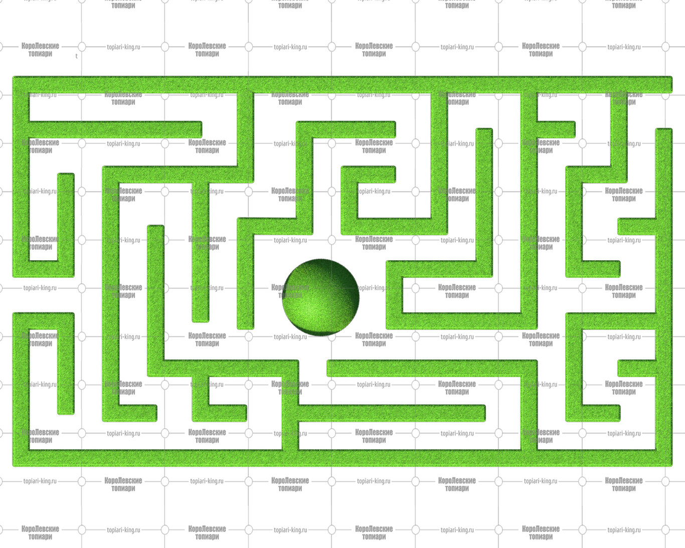 Топиари лабиринт № 6 - газон Eco Топиари лабиринт № 6 - газон Eco