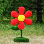 Топиари цветок, h=155 см, цвет на выбор - газон Eco + Deluxe