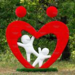 Топиари стела Семья - газон Deluxe + Eco