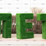 Топиари буква, 1 шт, h=136 см - газон Deluxe