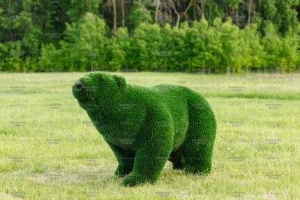 Топиари медведь Греча h=135 см - газон Deluxe Green